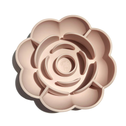 Slow Feeder Dog Bowl Flower Silicone